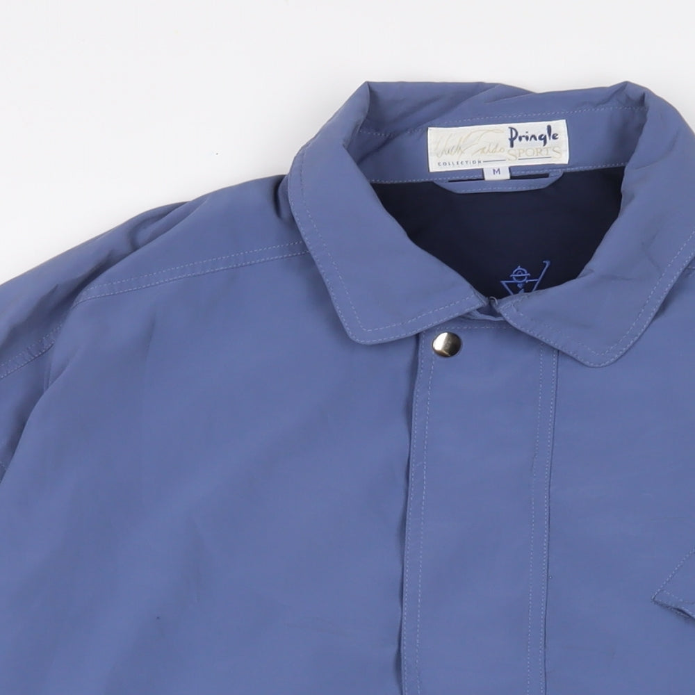 Pringle Mens Blue Jacket Size M Zip - Pockets