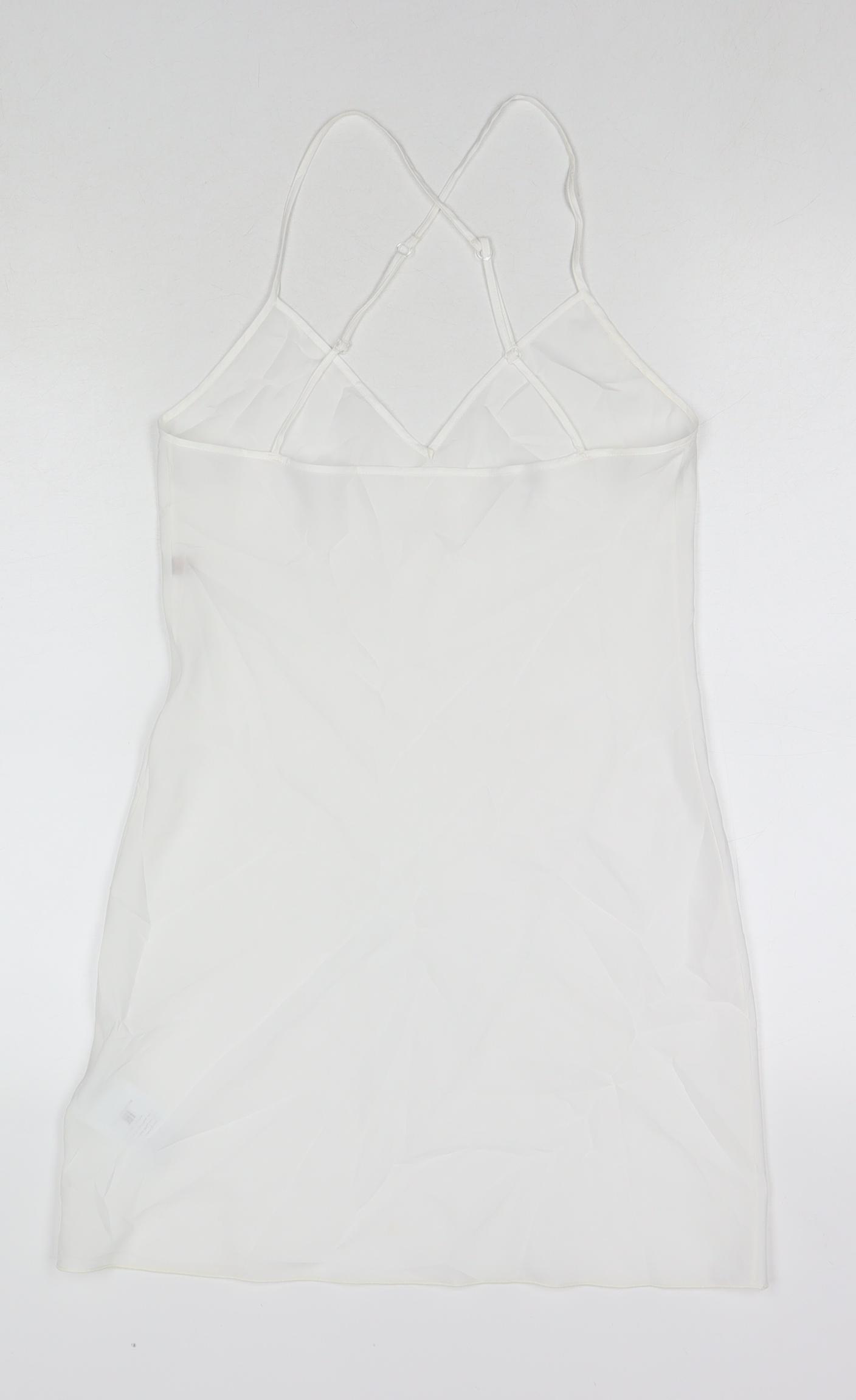 Missoni Womens White Polyester Mini Size 10 V-Neck Pullover