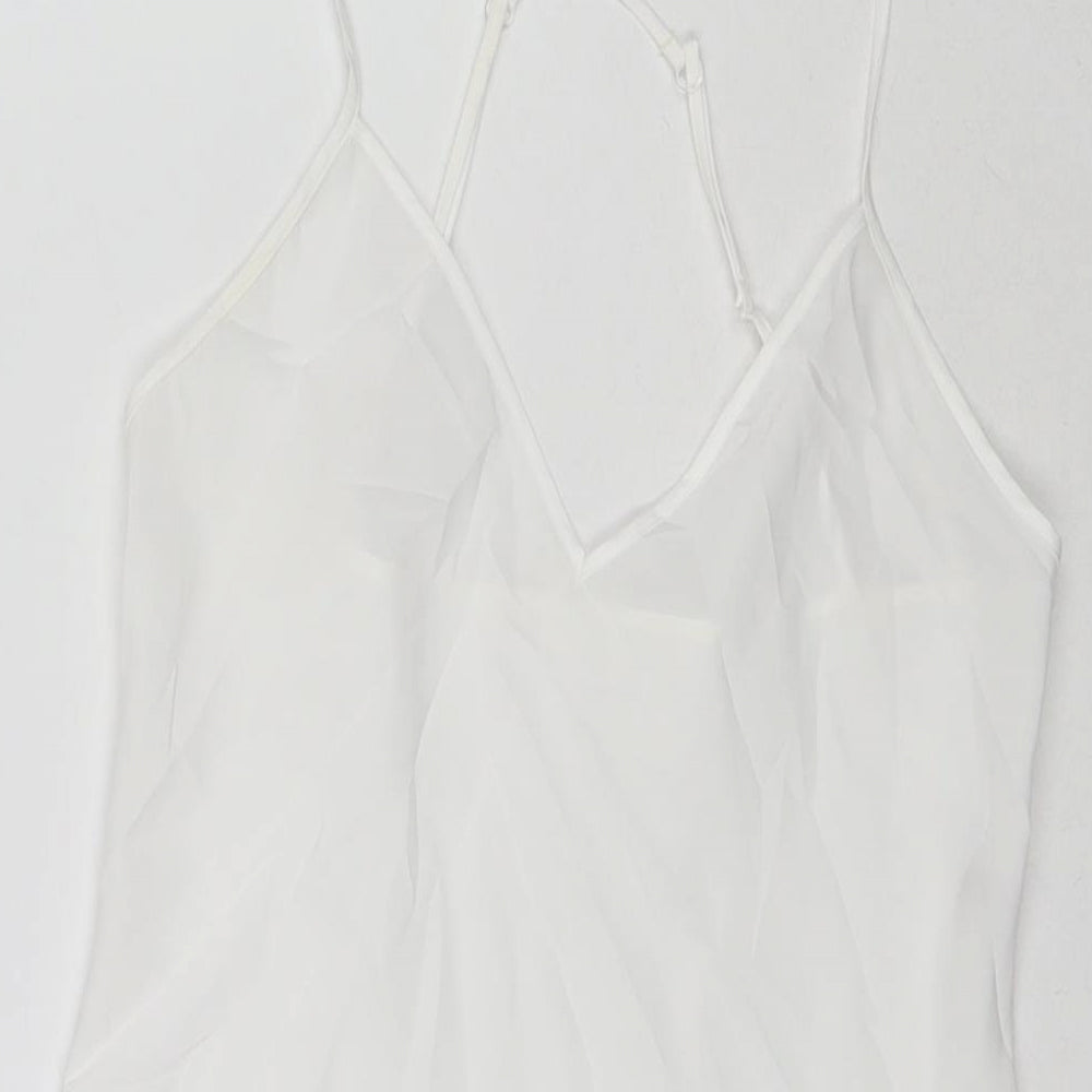 Missoni Womens White Polyester Mini Size 10 V-Neck Pullover