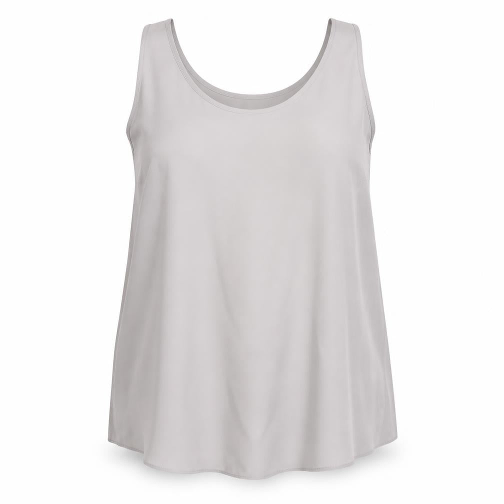 Arcadia Womens Grey Polyester Basic Tank Size 18 Round Neck