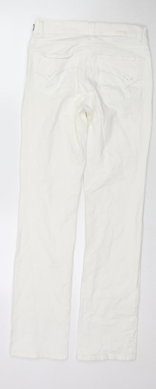 Steilmann Womens White Cotton Skinny Jeans Size 8 L31 in Regular Zip