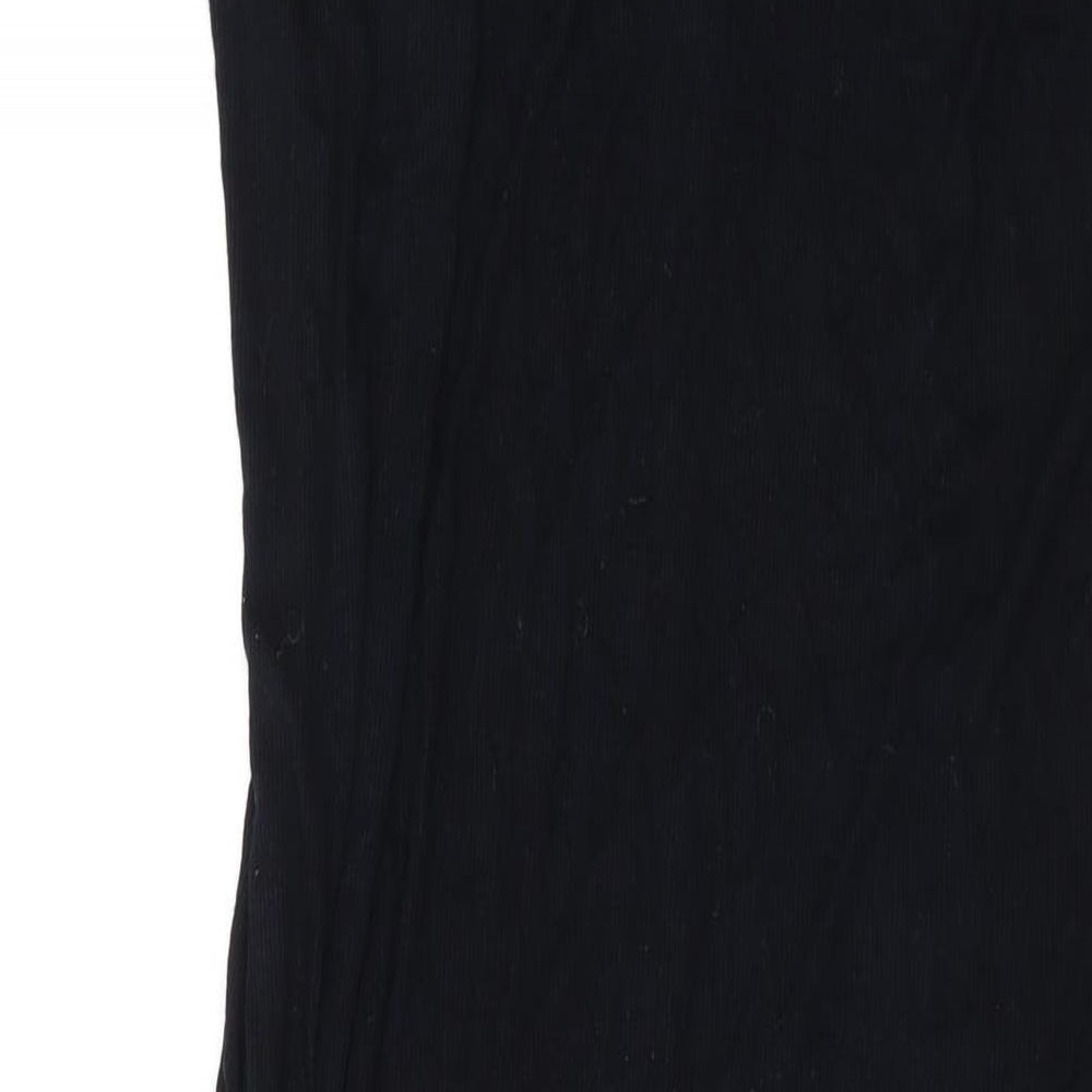 Topshop Womens Black Viscose Maxi Size S Round Neck