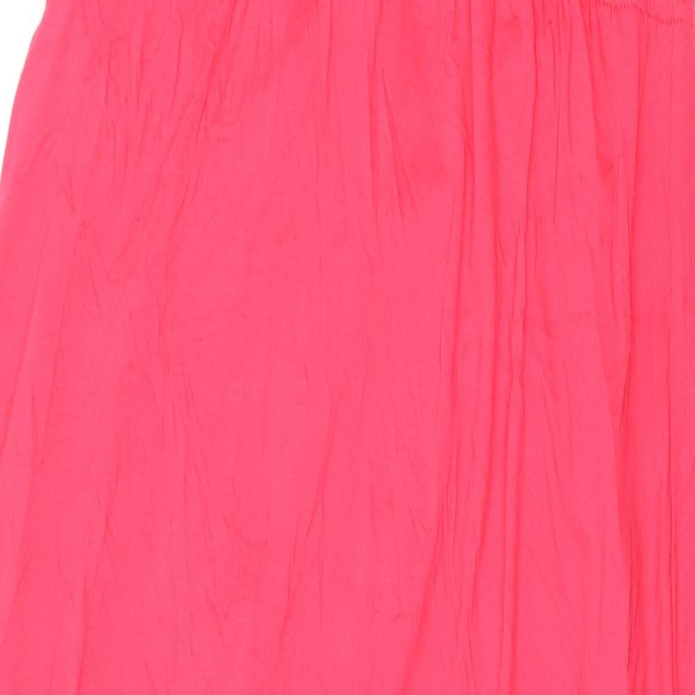 NEXT Womens Pink Viscose Maxi Size 12 V-Neck Pullover - Beaded