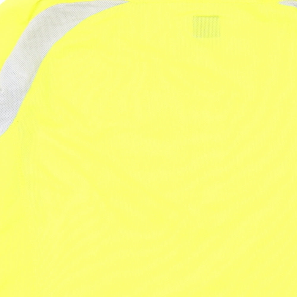Gore Mens Yellow Polyester Basic Casual Size L Round Neck Pullover