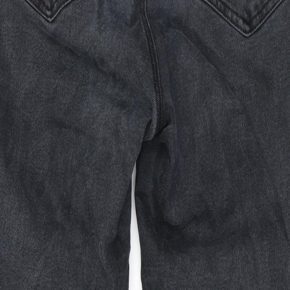 Stradivarius Womens Grey Cotton Skinny Jeans Size 12 L25 in Regular Zip