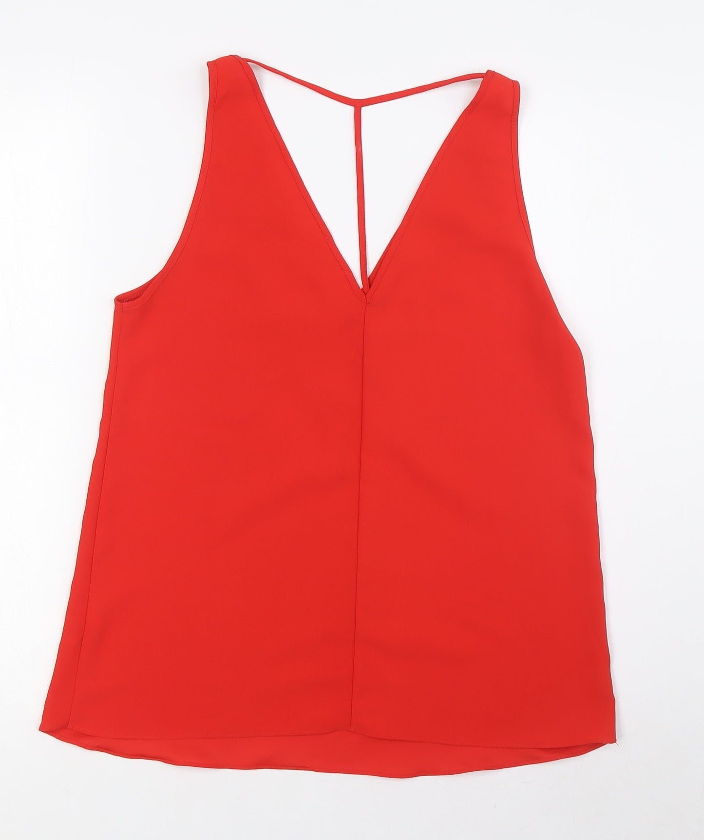 River Island Womens Red Polyester Camisole Blouse Size 6 V-Neck
