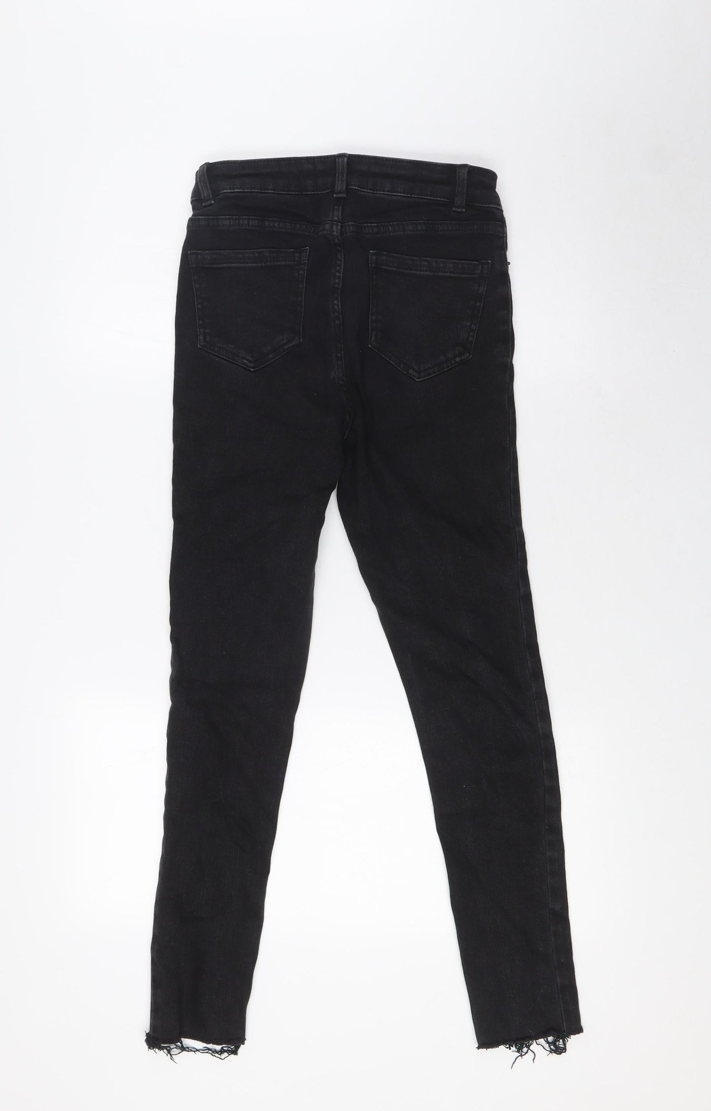 915 Generation Girls Beige Cotton Skinny Jeans Size 14 Years L27 in Slim Zip - Raw Hem