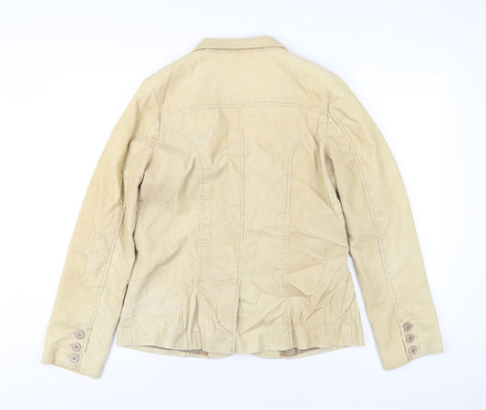 Foxhole Womens Beige Jacket Blazer Size 12 Button