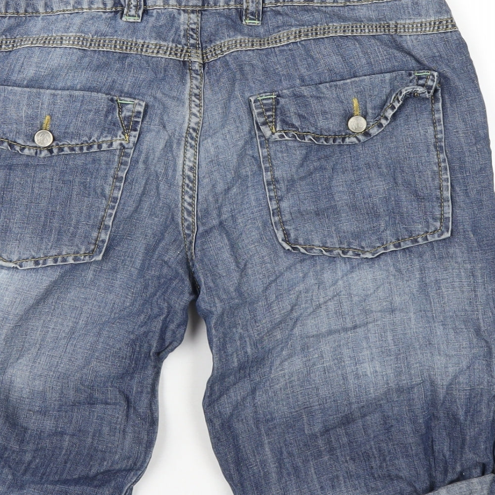 WS Denim Womens Blue Cotton Bermuda Shorts Size 8 L13 in Regular Button