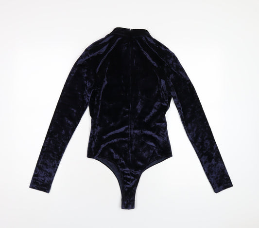 Sisters of the Tribe Womens Blue Polyester Bodysuit One-Piece Size 8 Zip