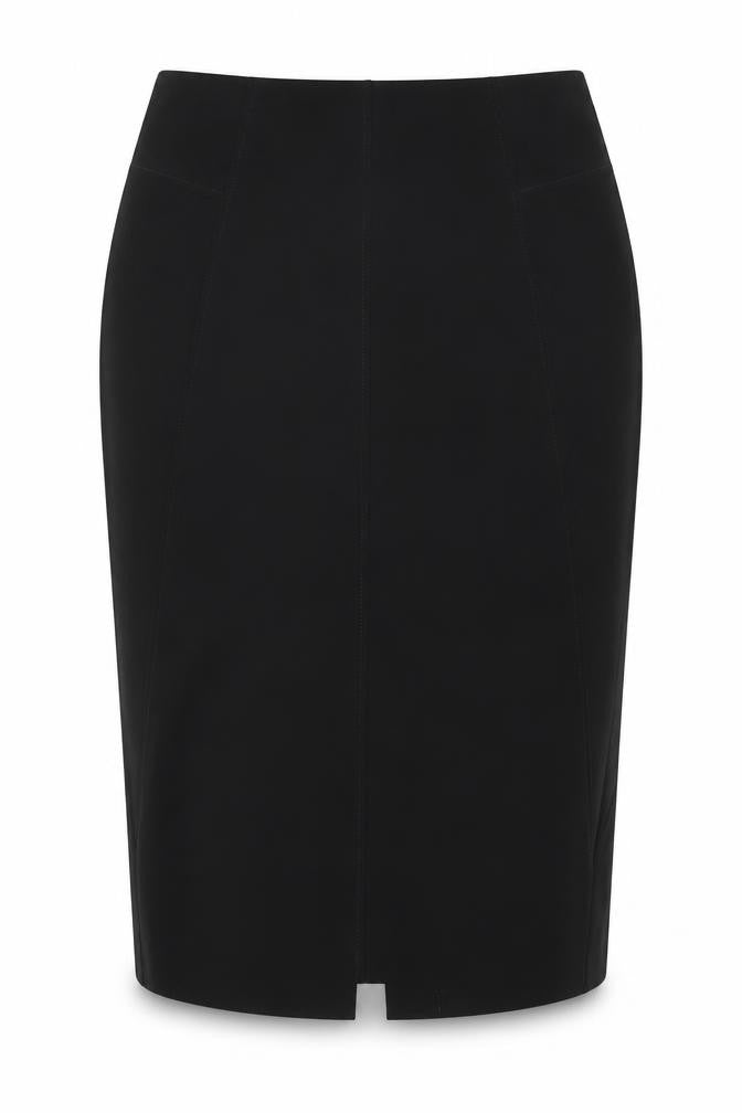 Marks and Spencer Womens Black Polyester Straight & Pencil Skirt Size 12 Zip