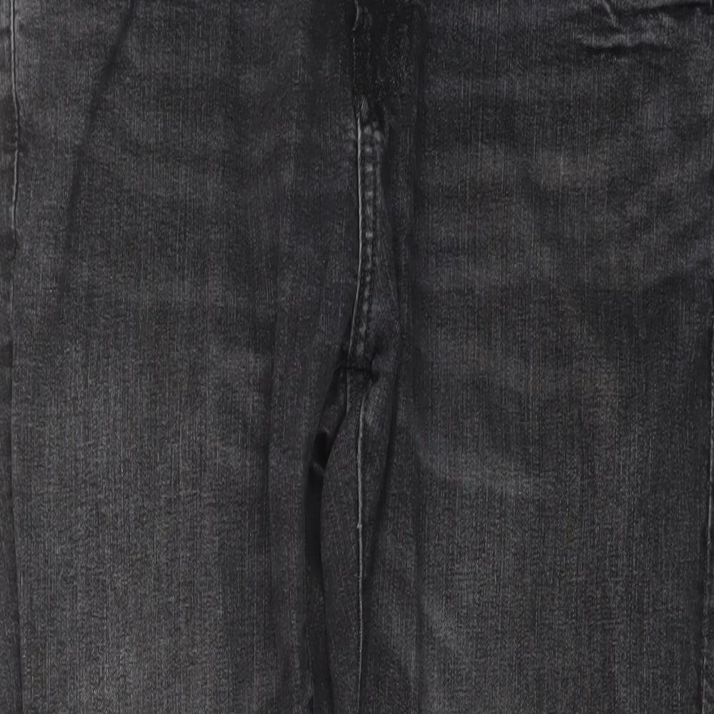 Pull&Bear Mens Grey Cotton Skinny Jeans Size 32 in L29 in Regular Button