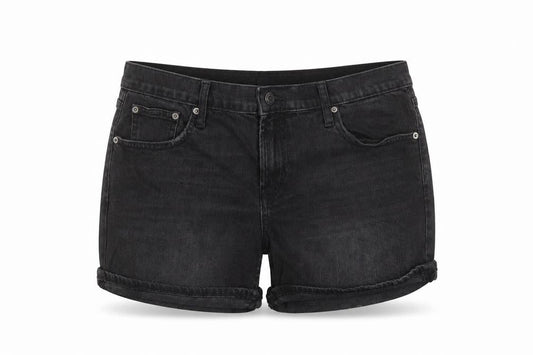 Gap Womens Grey Cotton Mom Shorts Size 32 in L5 in Regular Button