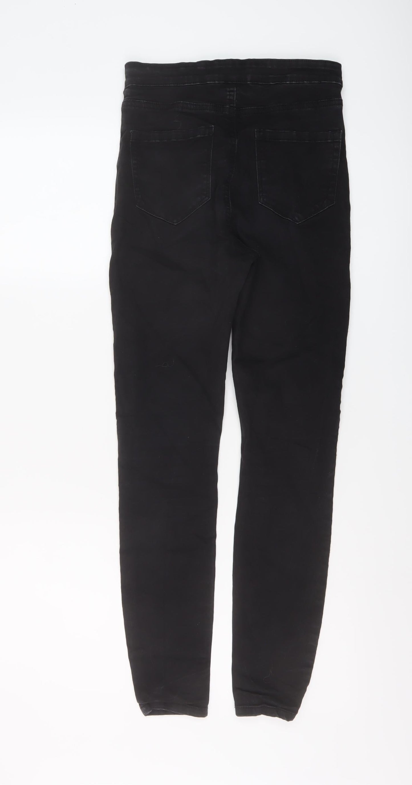 Denim & Co. Womens Black Cotton Jegging Jeans Size 10 L27 in Regular Button