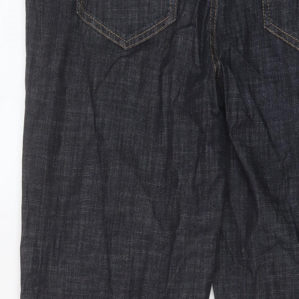 Marks and Spencer Womens Blue Cotton Bootcut Jeans Size 38 in L31 in Regular Button