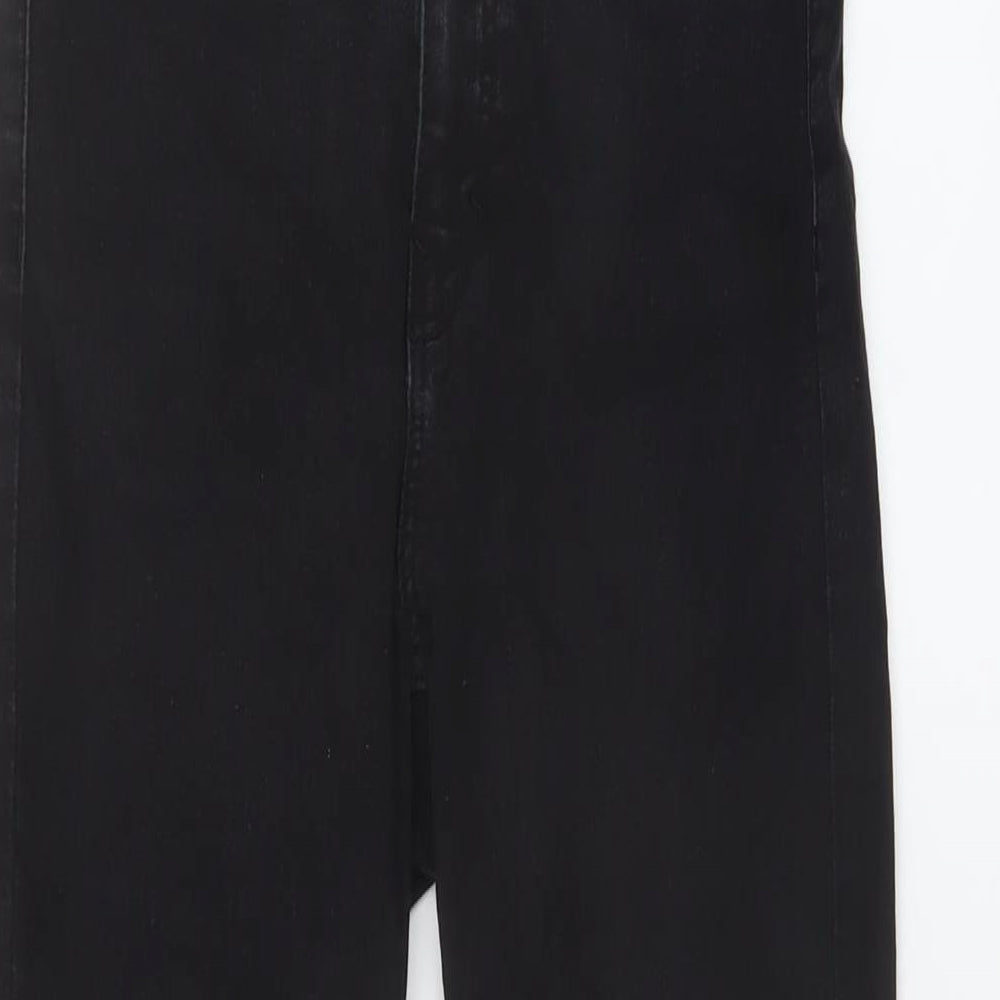 Pull&Bear Womens Black Cotton Skinny Jeans Size 10 L27 in Regular Button