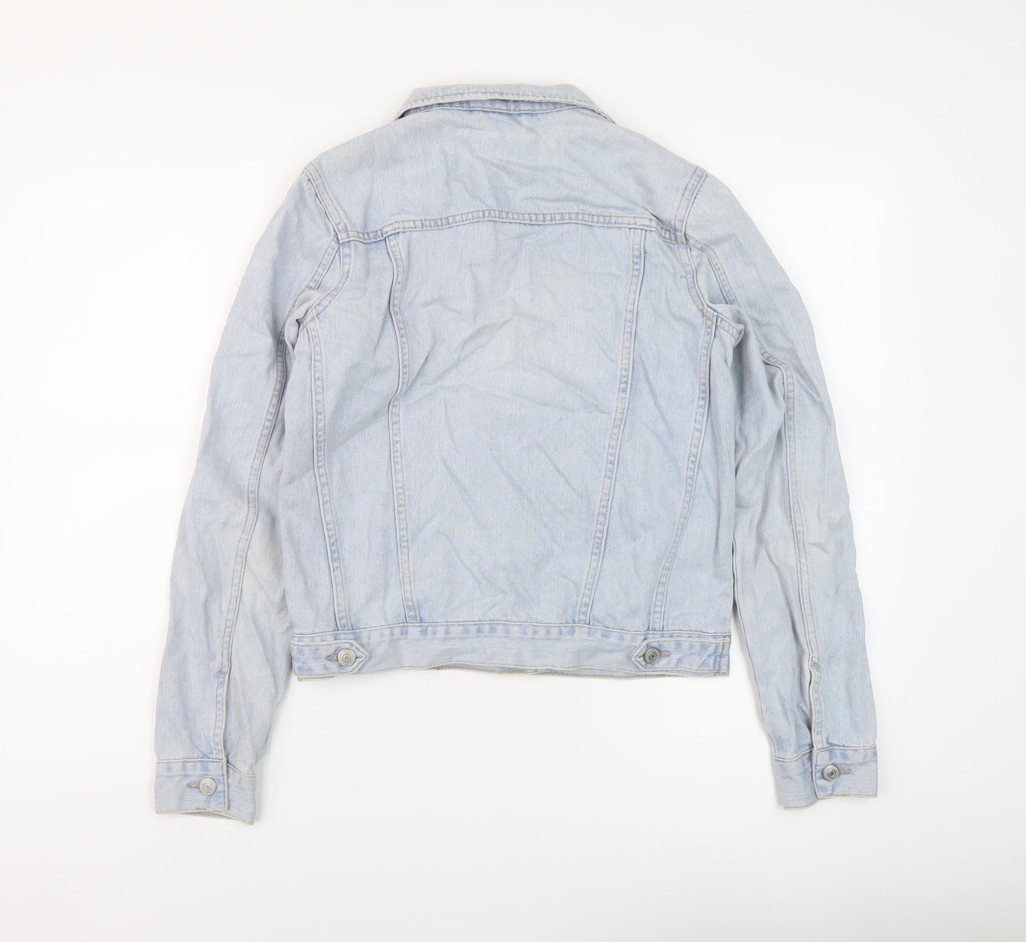 Topshop Womens Blue Jacket Size 8 Button
