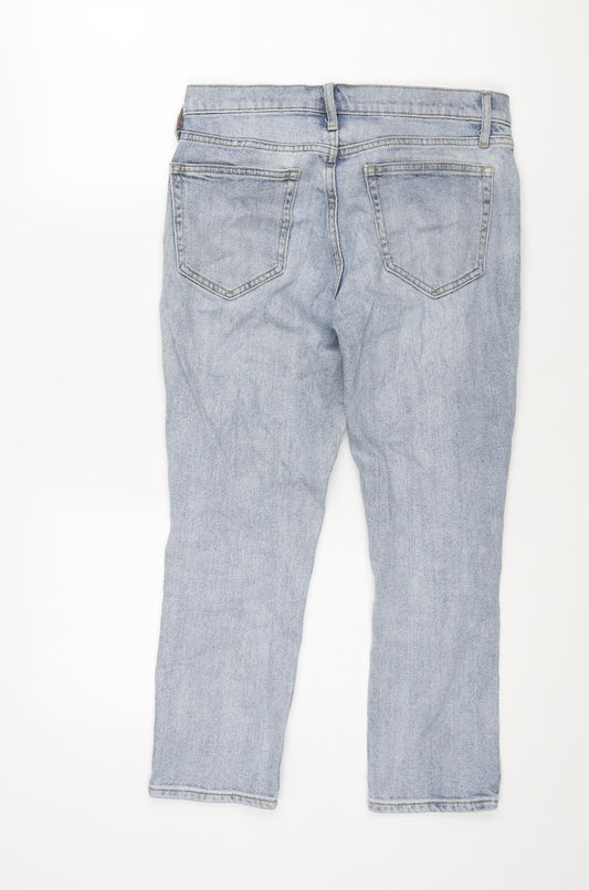 Gap Womens Blue Cotton Straight Jeans Size 26 L24 in Regular Zip