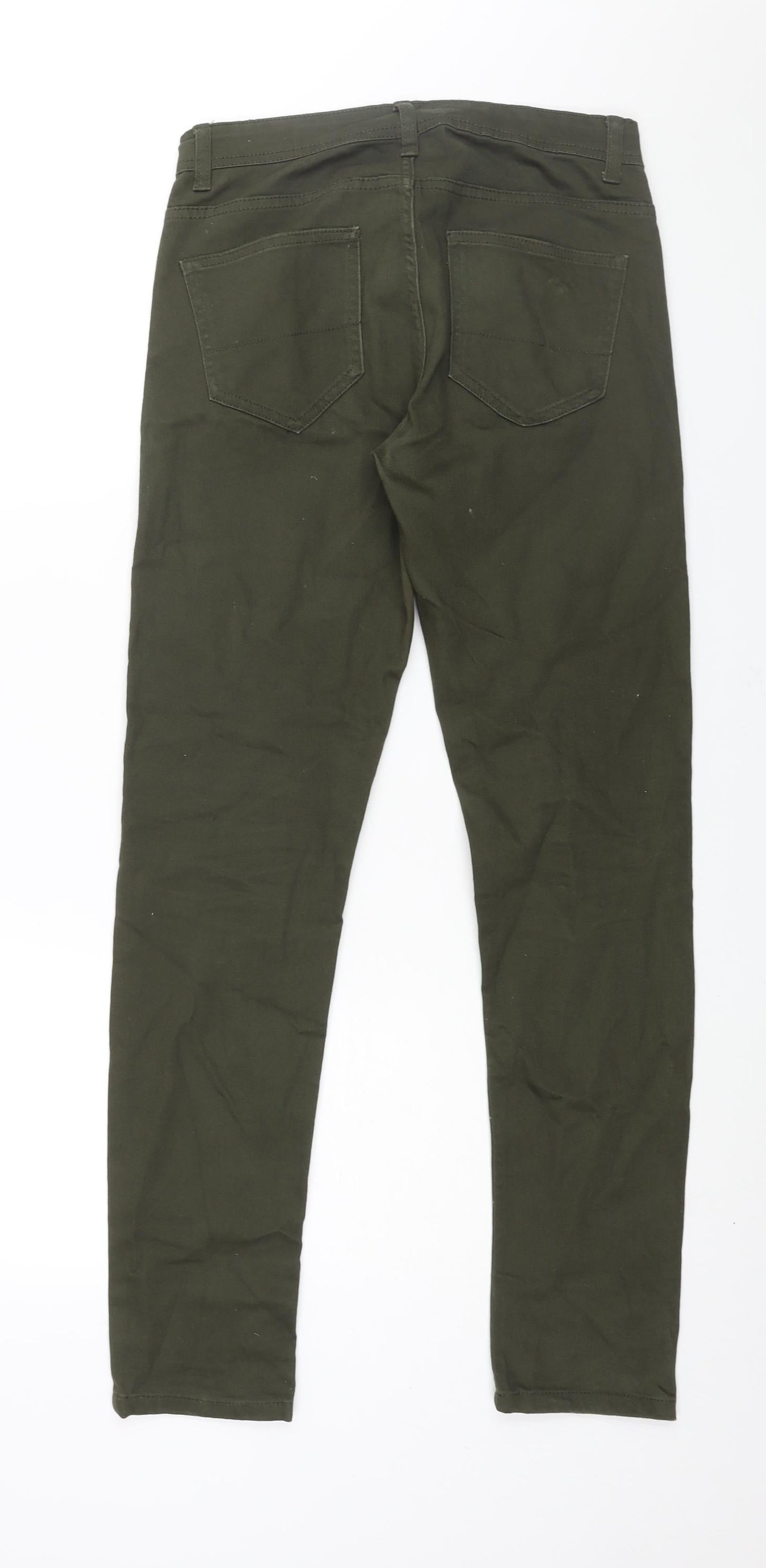 Denim & Co. Mens Green Cotton Skinny Jeans Size 28 in L32 in Regular Zip