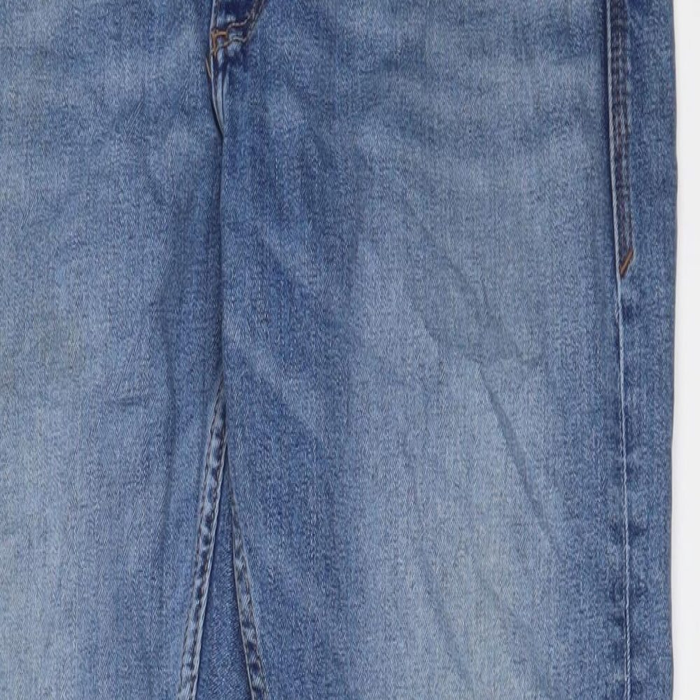 St Michael Mens Blue Cotton Straight Jeans Size 36 in L22 in Regular Zip - Vintage