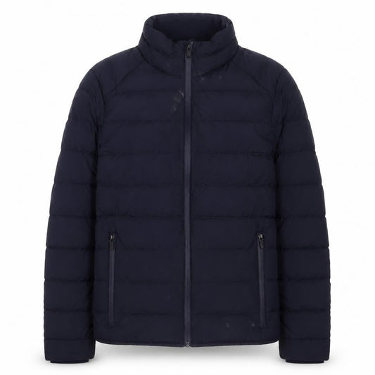 Zara Mens Blue Quilted Jacket Size S Zip - Zip Pockets