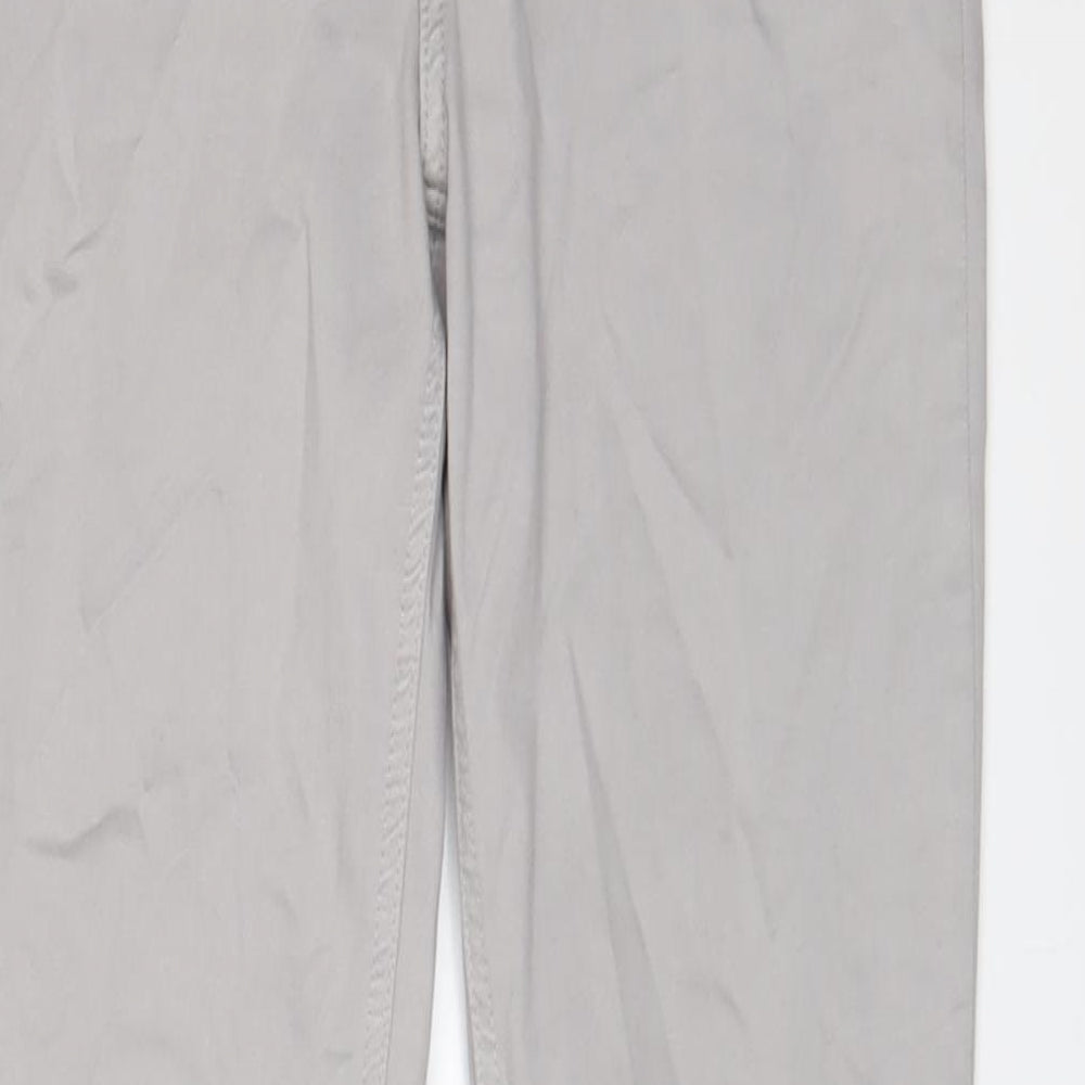 Marks and Spencer Womens Grey Cotton Skinny Jeans Size 10 L30 in Regular Zip