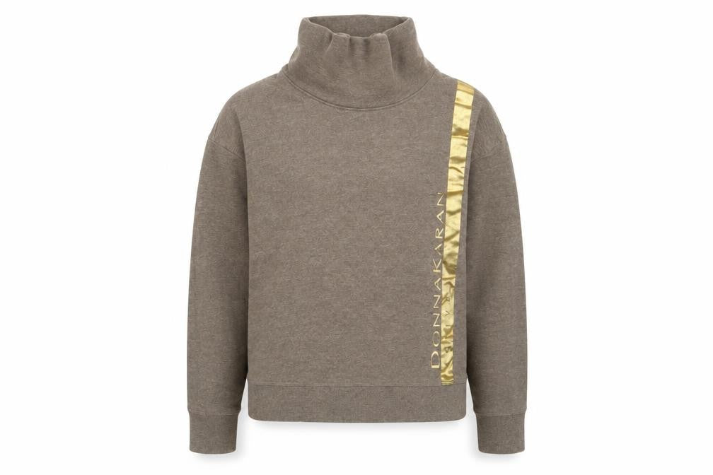DKNY Womens Brown Cotton Pullover Sweatshirt Size XS Pullover - Logo