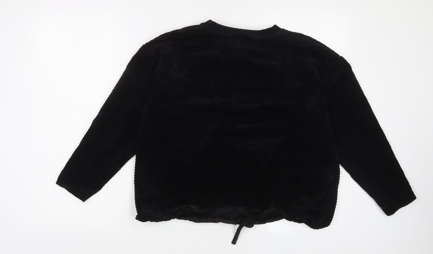 Marks and Spencer Womens Black Cotton Pullover Sweatshirt Size 10 Pullover