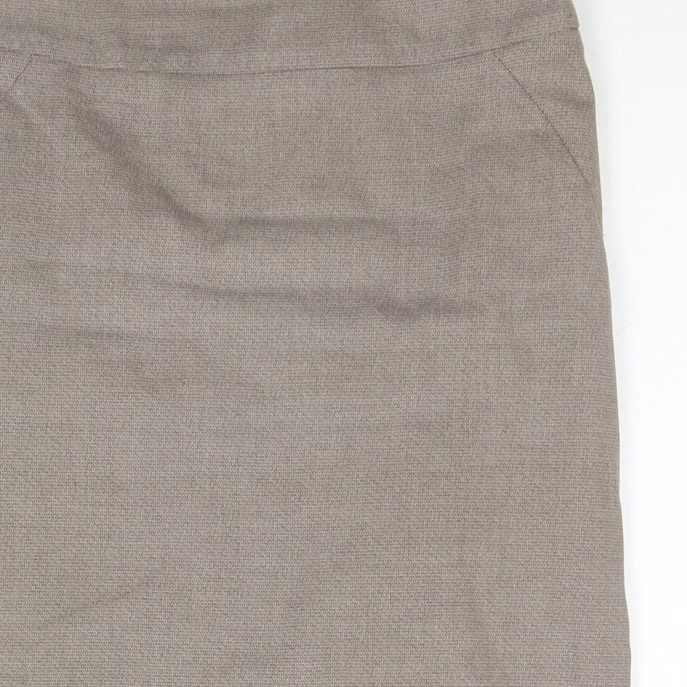 NEXT Womens Beige Polyester Trumpet Skirt Size 8 Zip