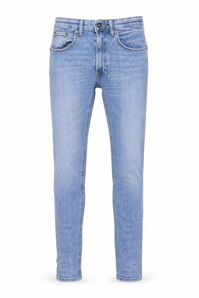 Marks and Spencer Mens Blue Cotton Skinny Jeans Size 28 in L30 in Regular Zip