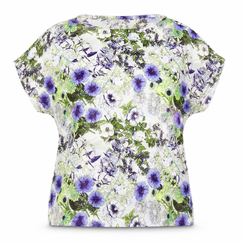 Code Code Code Womens Multicoloured Floral Polyester Basic T-Shirt Size XL Round Neck
