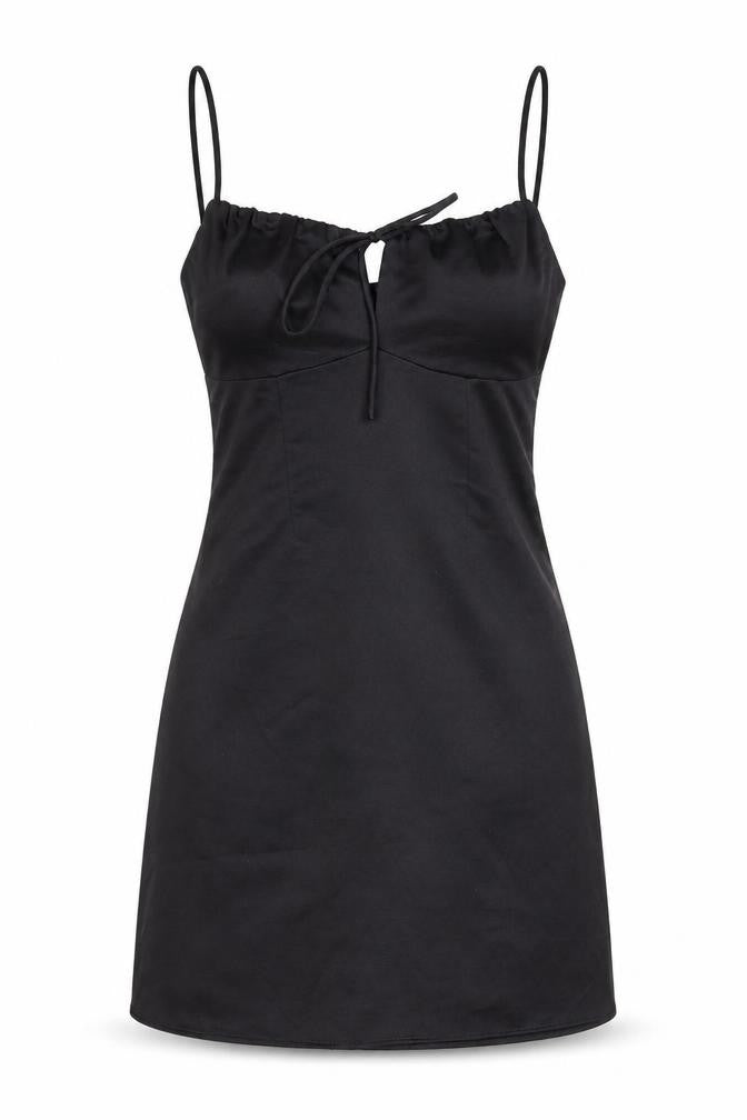 Topshop Womens Black Polyester Mini Size 4 Sweetheart Zip