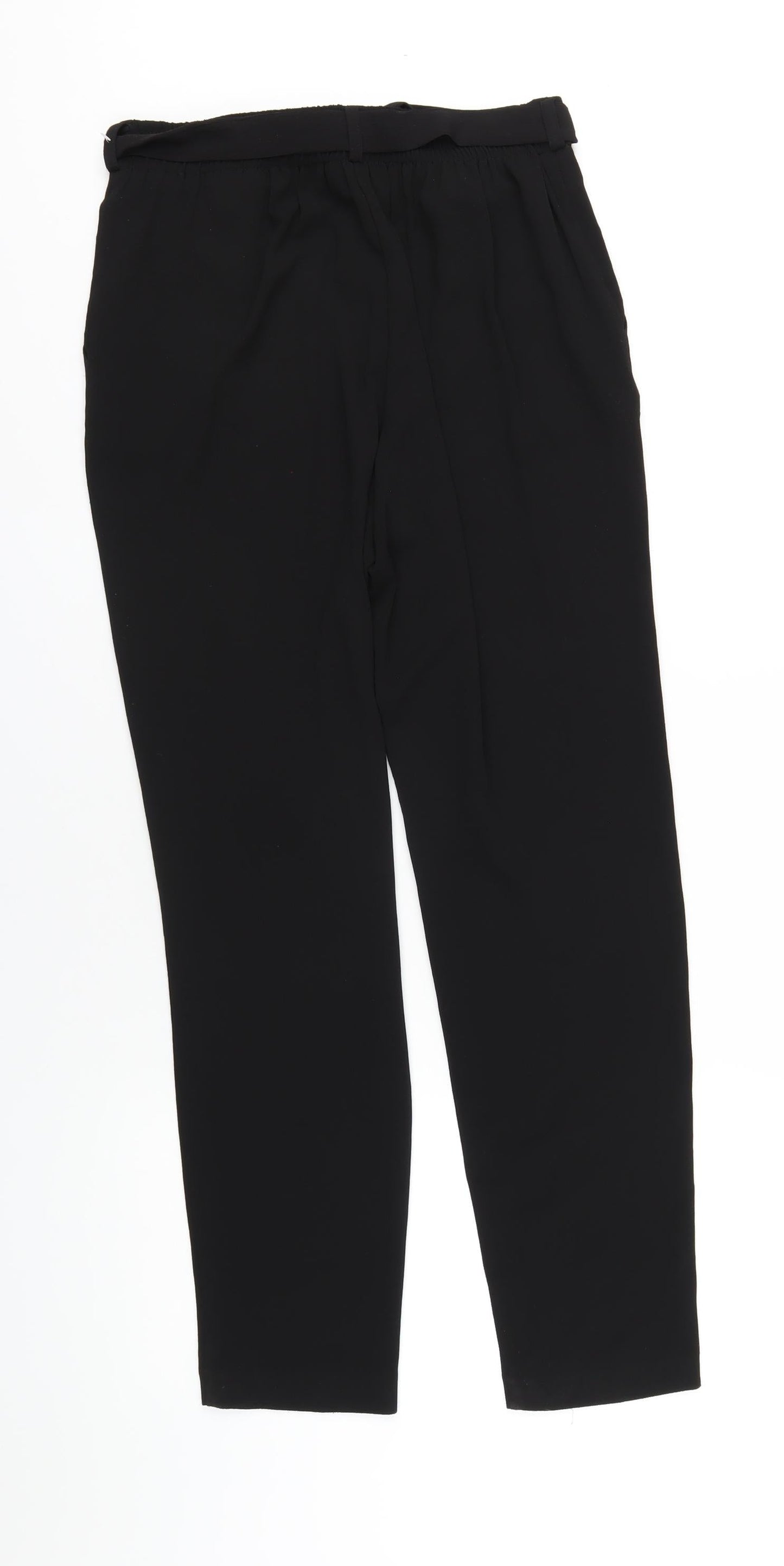 M&Co Womens Black Polyester Trousers Size 10 L29 in Regular