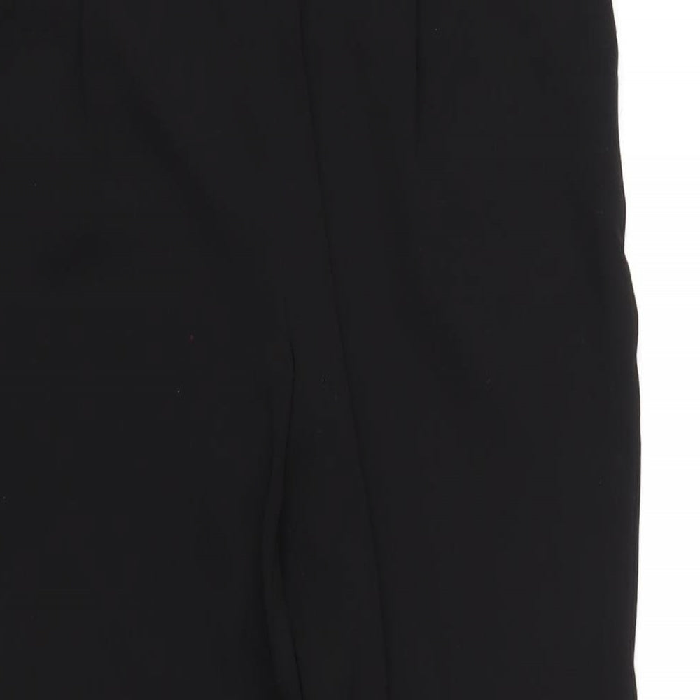 M&Co Womens Black Polyester Trousers Size 10 L29 in Regular