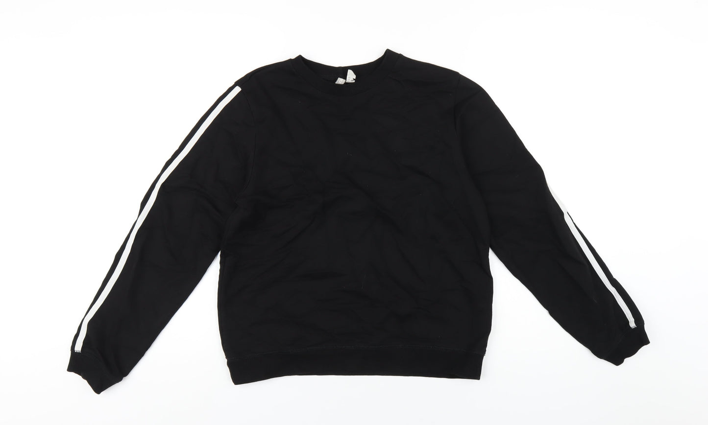 ASOS Womens Black Cotton Pullover Sweatshirt Size 10 Pullover