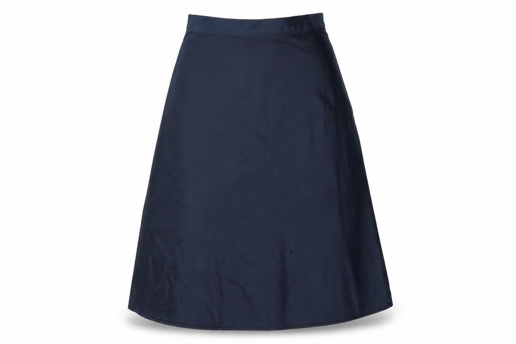 H&M Womens Blue Polyester A-Line Skirt Size 8 Zip