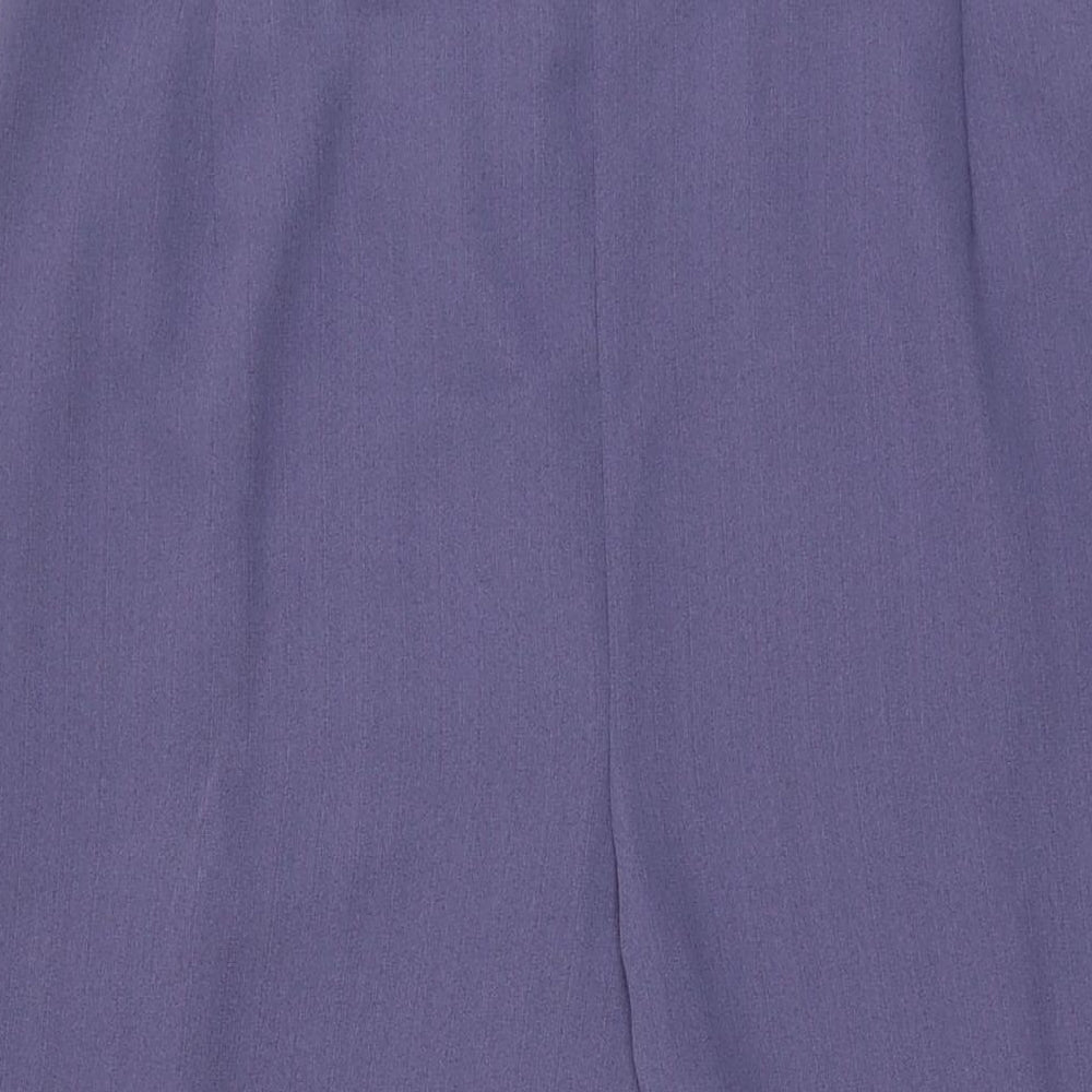 essence Womens Purple Polyester Trousers Size 22 L26 in Regular
