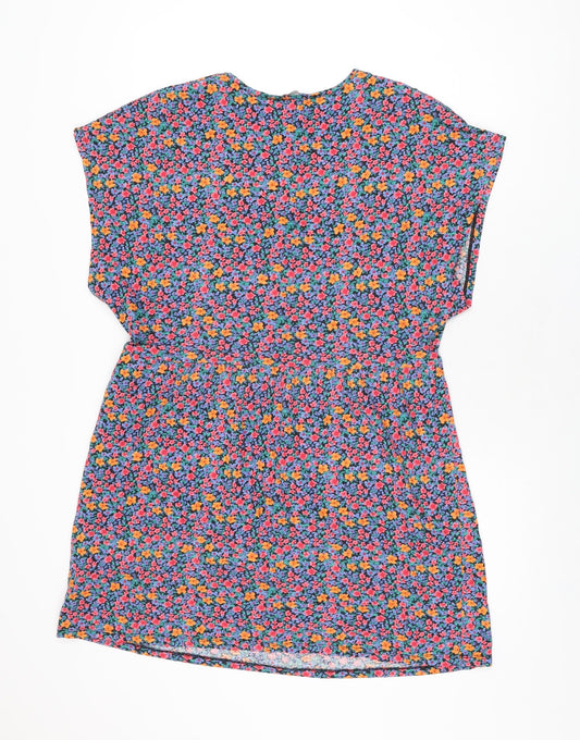 Tezenis Womens Multicoloured Floral Cotton Shift Size L V-Neck Pullover