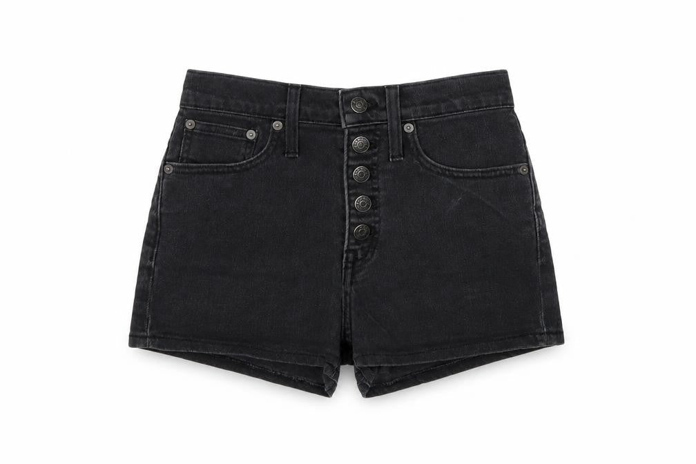 Madewell Womens Green Cotton Hot Pants Shorts Size 23 in L3 in Regular Button