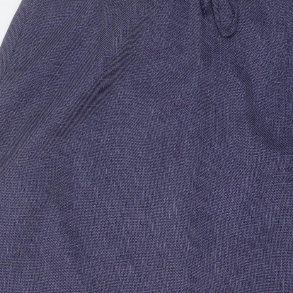 Frank Eden Womens Purple Polyester A-Line Skirt Size 18 Zip