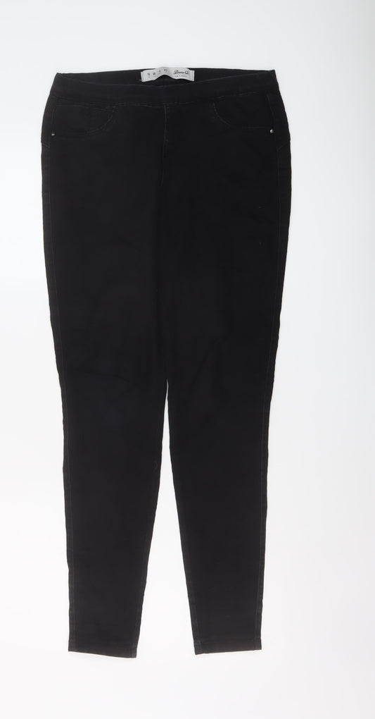 Denim & Co. Womens Black Cotton Jegging Jeans Size 10 L28 in Regular
