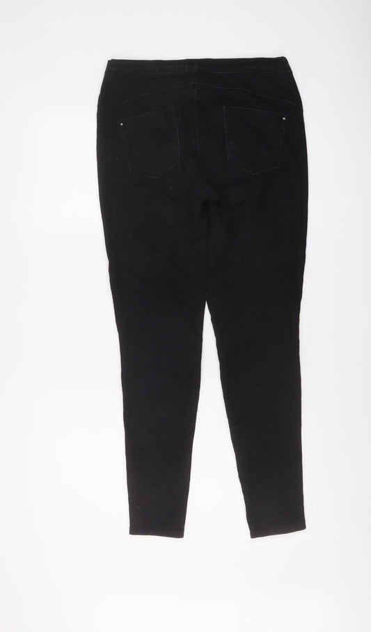 Denim & Co. Womens Black Cotton Jegging Jeans Size 10 L28 in Regular
