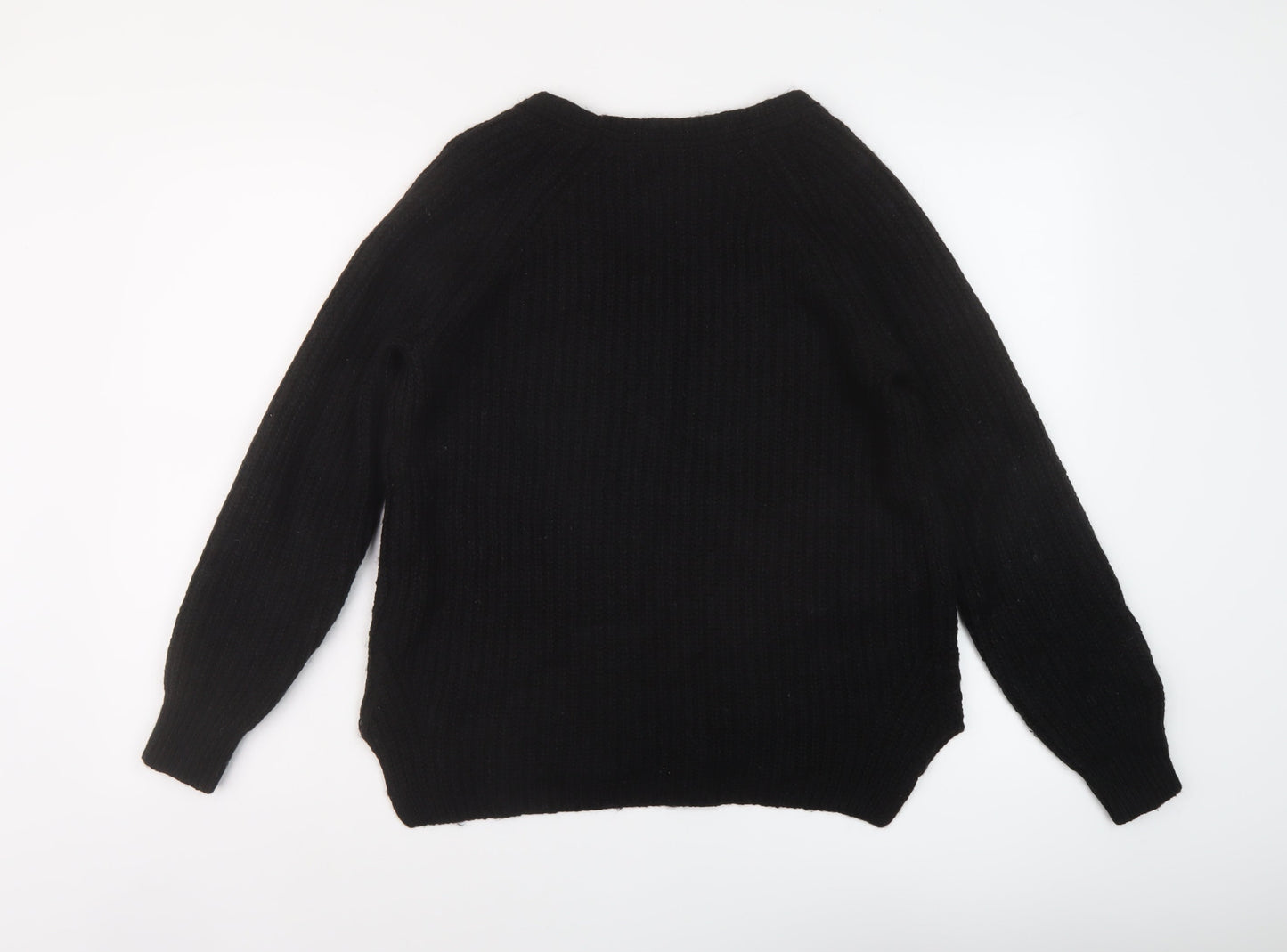 Gap Womens Black V-Neck Acrylic Pullover Jumper Size M
