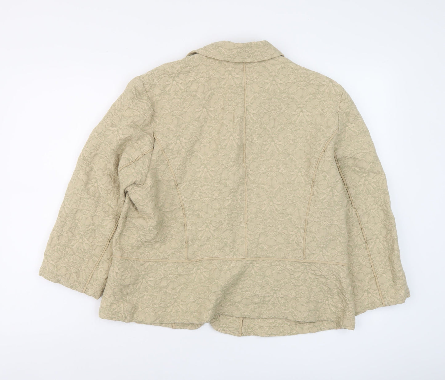 Marks and Spencer Womens Beige Jacket Size L Button