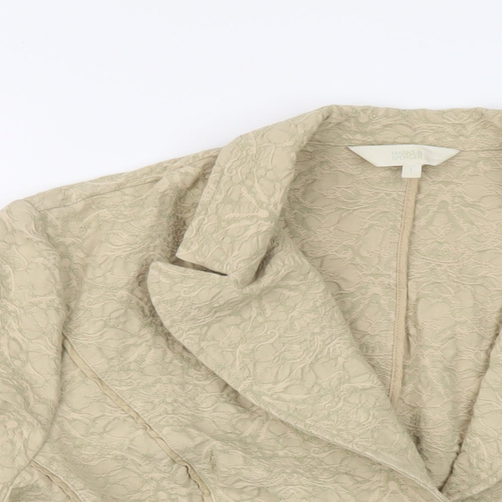 Marks and Spencer Womens Beige Jacket Size L Button