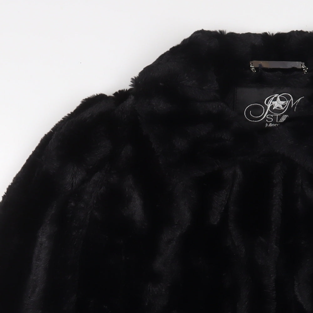 Debenhams Womens Black Jacket Size 10 Hook & Eye