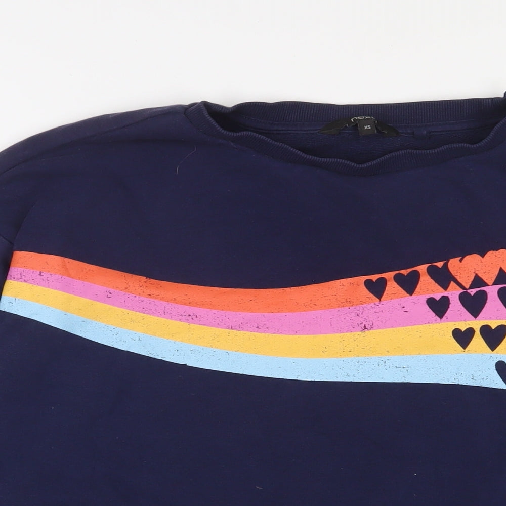 NEXT Womens Blue Cotton Pullover Sweatshirt Size XS Pullover