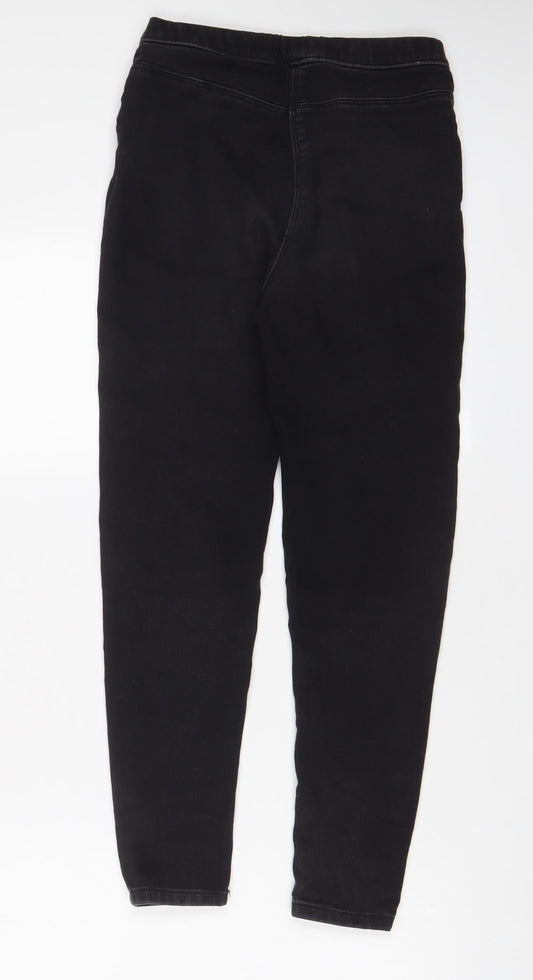 George Girls Black Cotton Jegging Jeans Size 11-12 Years L25 in Regular Pullover