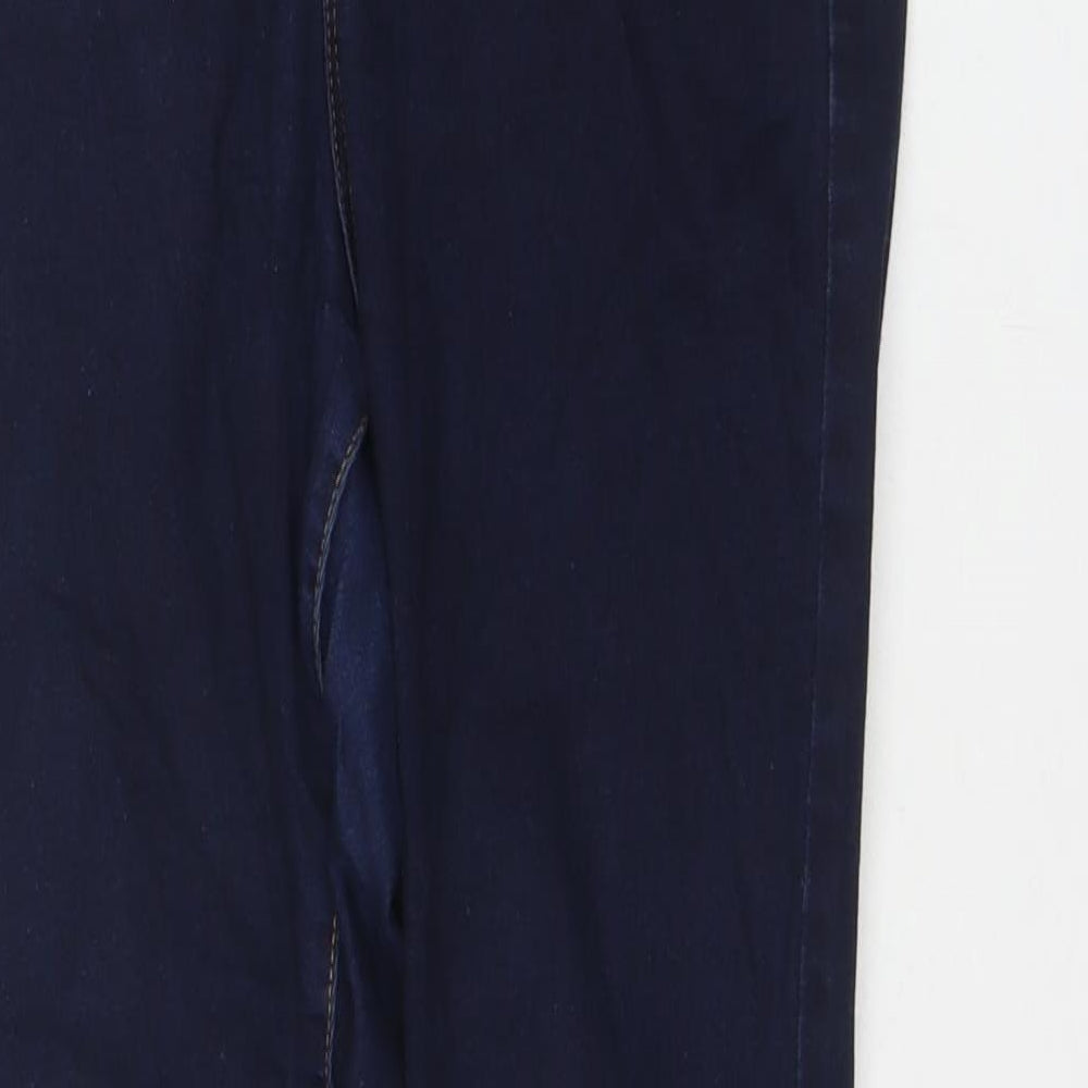 Denim & Co. Womens Blue Polyester Blend Skinny Jeans Size 14 L29 in Regular Zip