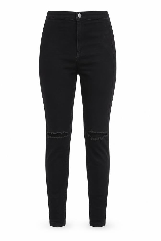 Denim Co Womens Black Cotton Skinny Jeans Size 6 L29 in Regular Zip